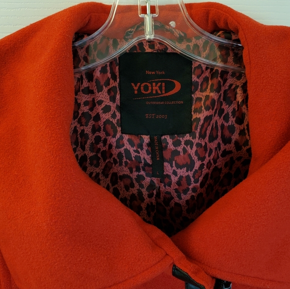 EUC Red with black trim moto jacket - Picture 3 of 4